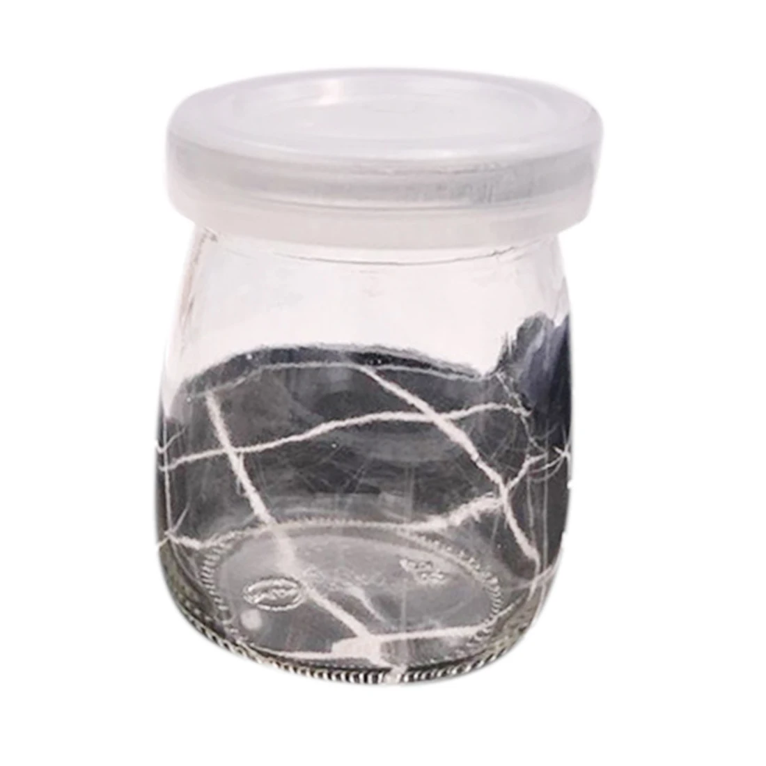 

20Pcs 7.2 X 5.5cm 100ml Honey Yogurt Pudding Glass Bottle DIY Mini Bottle Jelly Milk Baking Mold - Transparent