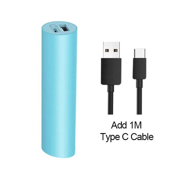 Add Type C Cable ZMI Mini power Bank 3000 мАч Перезаряжаемый 18650 Внешний аккумулятор Мини power bank 18650 портативная зарядка для телефона - Цвет: Add Type C Cable