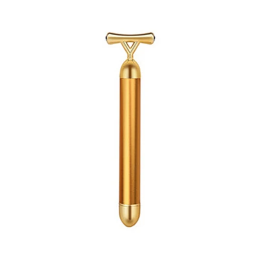 Электрическая Косметическая палочка, 24 K, золотая, для женщин, для красоты, массажная палочка,, горячая распродажа, для семейного лица, для похудения, для коррекции фигуры, для выцветания морщин, инструмент для ухода за лицом - Цвет: Y word head