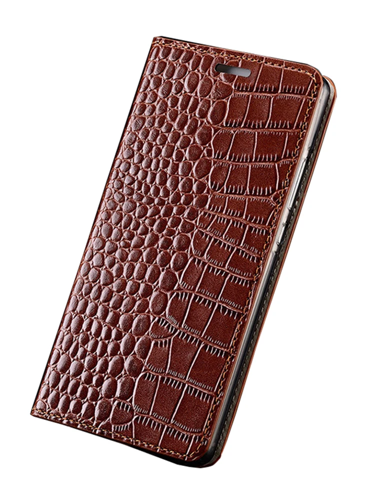 Best Price 5TL7x Genuine leather Flip phone case For Xiaomi Redmi K20 PRO 4X Note 8 T pro crocodile Flat texture Cover For Xiaomi mi 9 T MI 8 f1