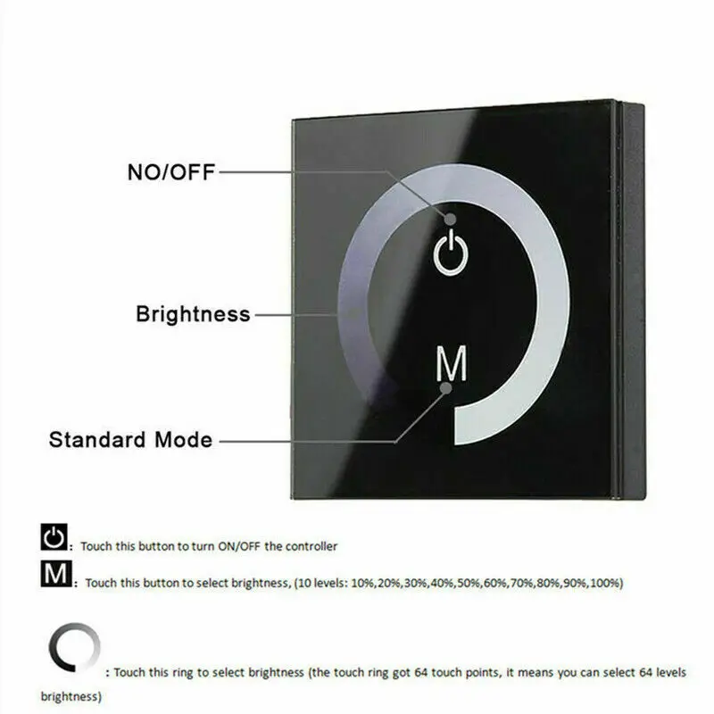 Inteligente Wall-montado LED Light Controller, Dc Painel