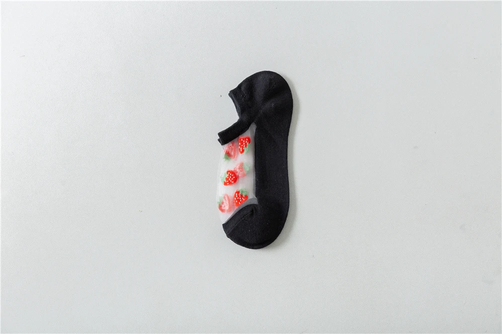 3 Paar süße Mädchen japanische Korea glücklich lustig Cartoon Baumwolle Eis Seide Socken Harajuku Obst Jacquard dünn atmungsaktiv rutschfest – Detail 21