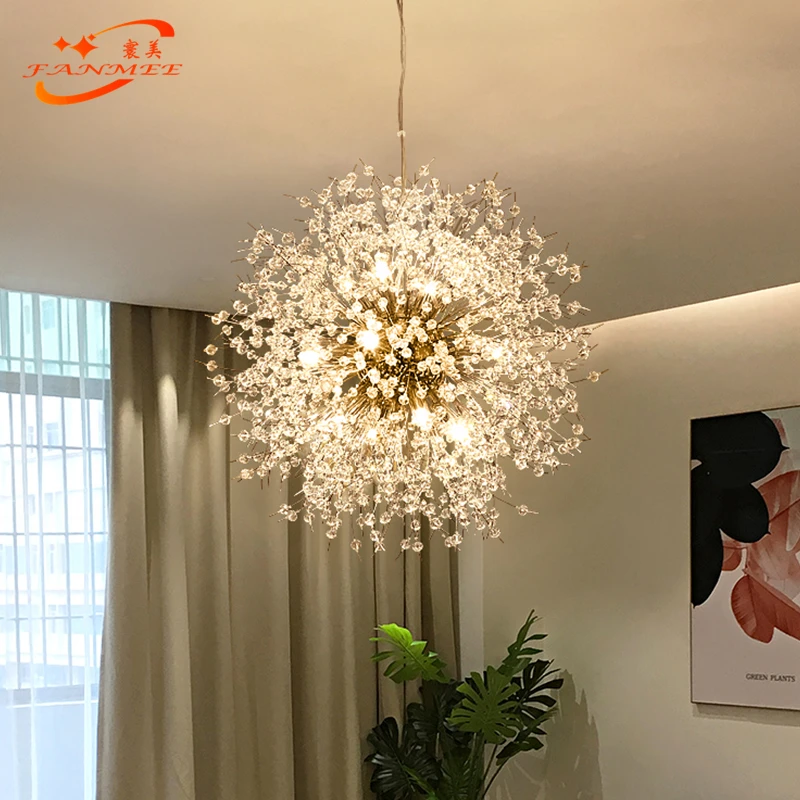 pendurado lâmpada dandelion iluminação lustre para sala estar jantar decoração