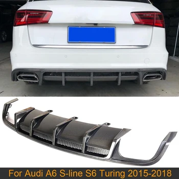 

Car Rear Bumper Diffuser Lip for Audi A6 Sline S6 Hatchback Avant Touring 2015-2018 Car Rear Bumper Diffuser Lip Carbon Fiber