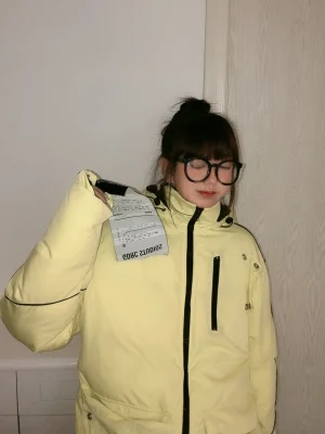 Molly Street trend брендовая одежда с капюшоном и хлопковой подкладкой BF крутые теплые перчатки походный костюм Свободное пальто парки Пальто - Цвет: Цвет: желтый
