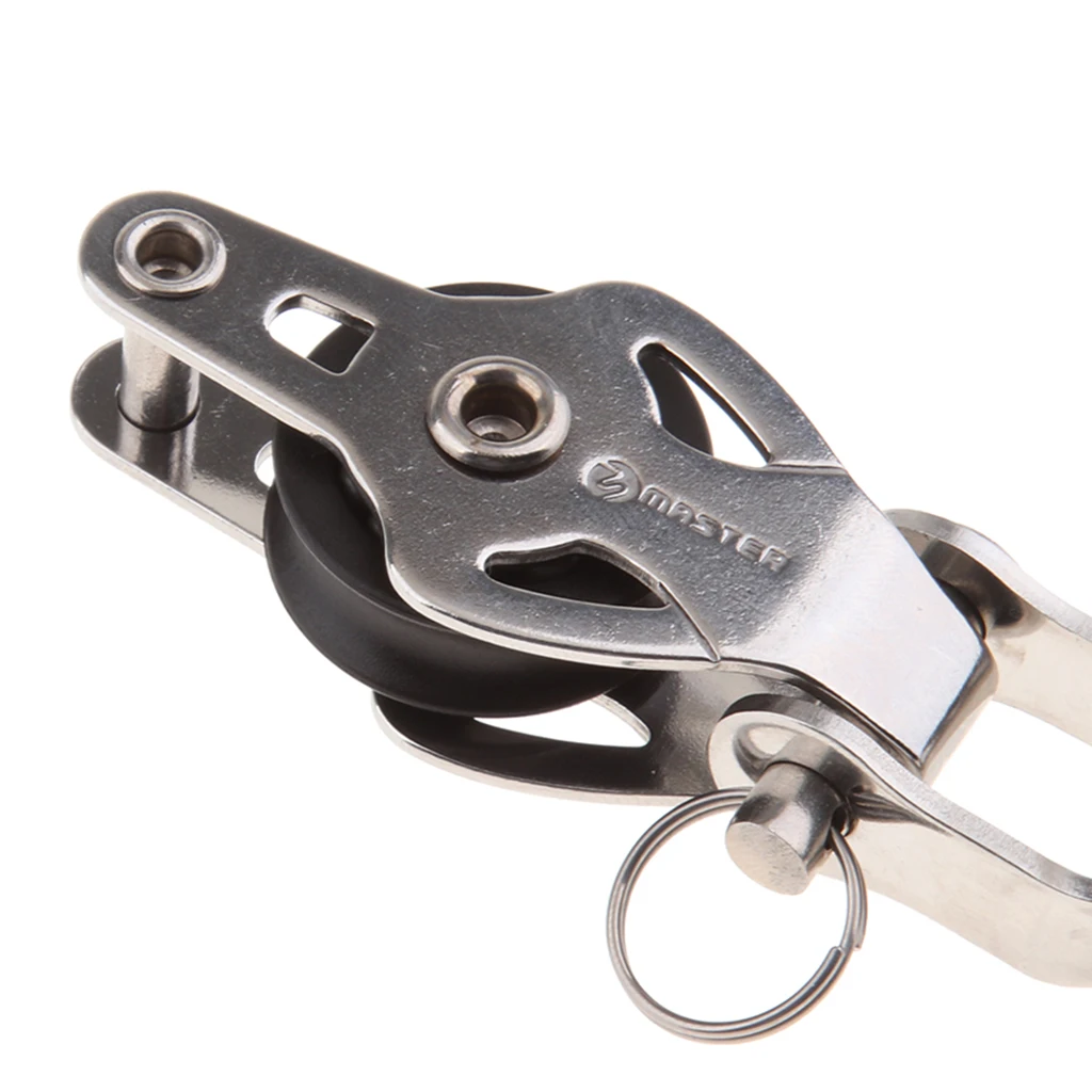 22mm Single Pulley Block Heavy Duty Hardware Wheel Rigging Lifting Loading 150Kgs