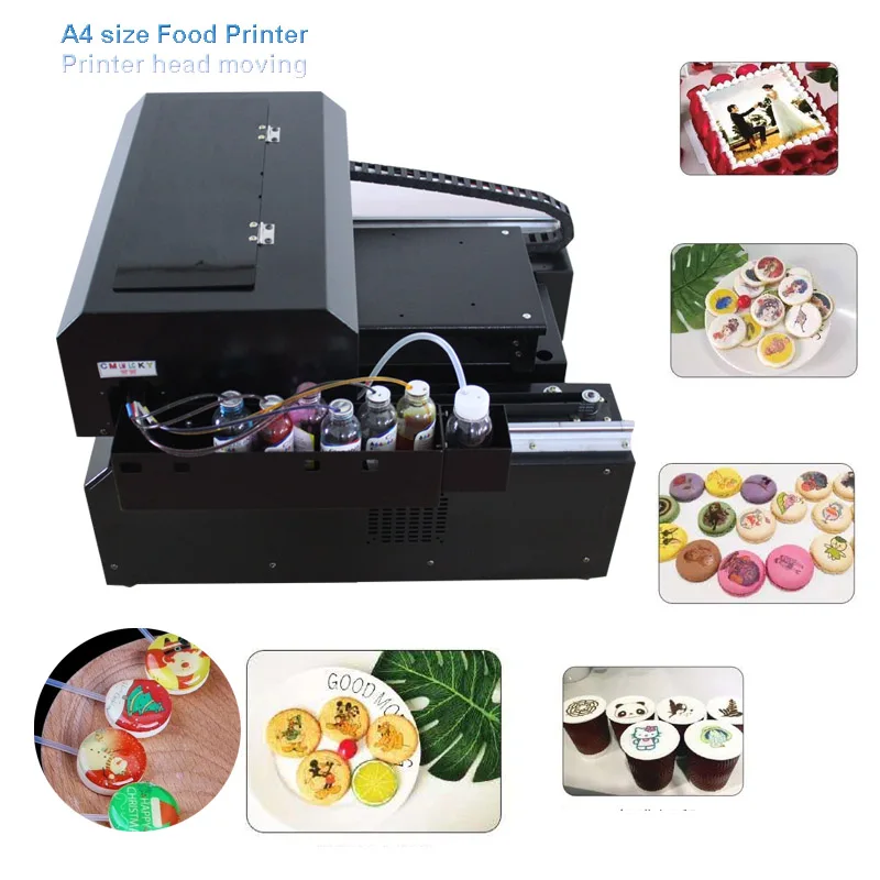 

Hot selling latte art cappuccino coffee printer Cake Candy Macaroon Flatbed Machine