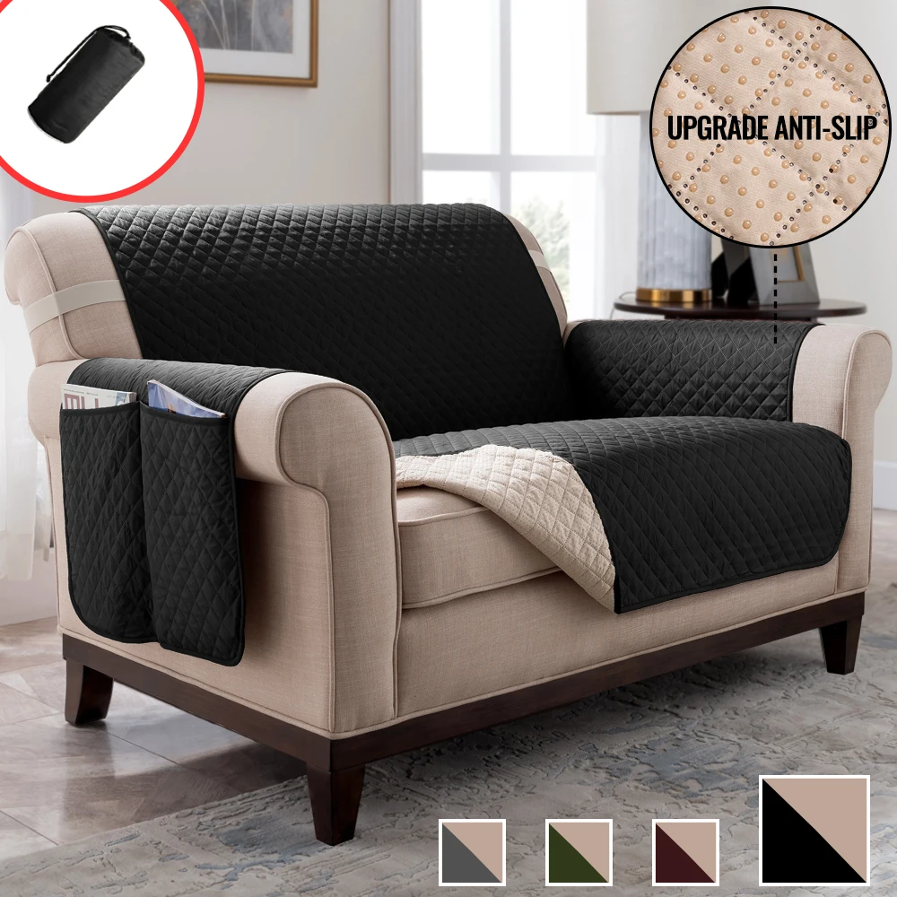 black 53.4x193cm Чехол для дивана, противоскользящие Чехлы для дивана для гостиной, Защитная пленка для домашних животных и детей, чехол для дивана, эластичные чехлы - Цвет: black 53.4x193cm