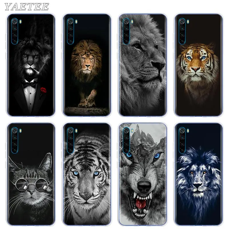 

Silicone Case For Xiaomi Redmi Note 9 9S 8 8T 7 Redmi 9 9A 9C 8 Pro 8A 7 7A 6 Back Shell Cover Coque Lion Animal phone cases