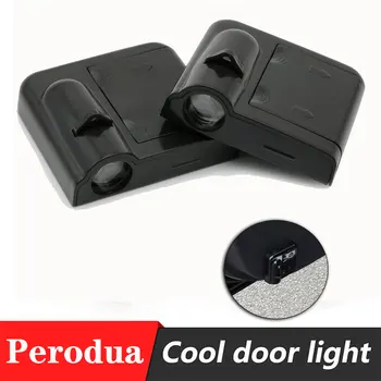 

2pcs Car Door Logo projector light 3D welcome Paste Battery door light For Perodua bezza Viva axia ALZA