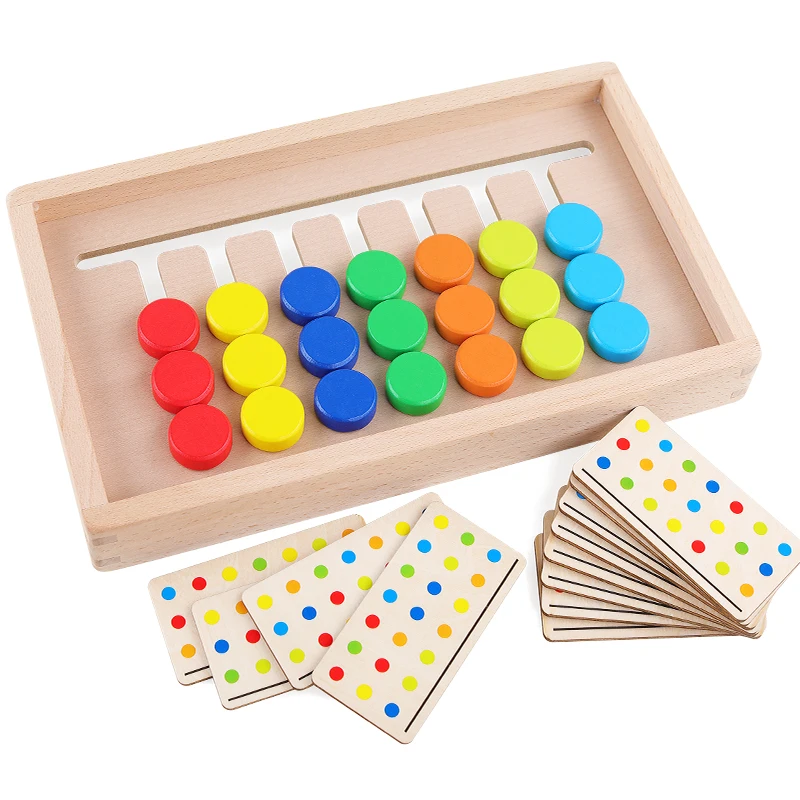 Детские игрушки Монтессори, Развивающие деревянные игрушки, цветные соответствующие познавательные обучающие Обучающие принадлежности, развивающие игрушки для детей, подарок