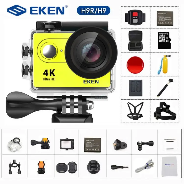Экшн камера 4 K/30FPS 1080 p/60fps 20MP Ultra HD Mini CAME Cam WiFi водонепроницаемая Спортивная от eken H9