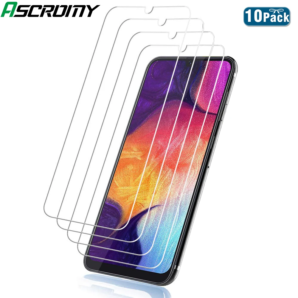 10 шт. 9H HD Закаленное стекло Защитная пленка для экрана samsung Galaxy A50 A80 A60 A10 A70 A40 A20 M30 M10 M20 защита pantalla