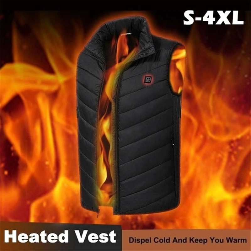 Men Women Electric Thermal Winter Warm Jacket Clothing Outdoor USB Infrared Heating Vest Flexible F