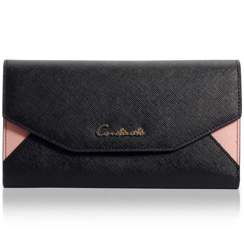 Women's Luxury Wallets Female Crocodile Pattern Cowhide Wallet Leather Iron Hinge Clutch Bag Fashion Short Paragraph Money Bag