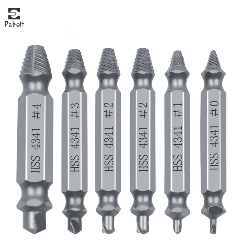

6pcs Damaged Screw Extractor Drill Bit Set Easily Take Out Broken Bolt Remover Stripped Screws Extractor Demolition Tools