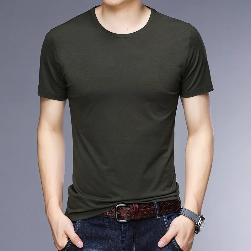 Army Green MRMT брендовая Новая Летняя мужская футболка с коротким рукавом, одноцветная повседневная мужская футболка с круглым вырезом, тонкая футболка - Цвет: Army Green