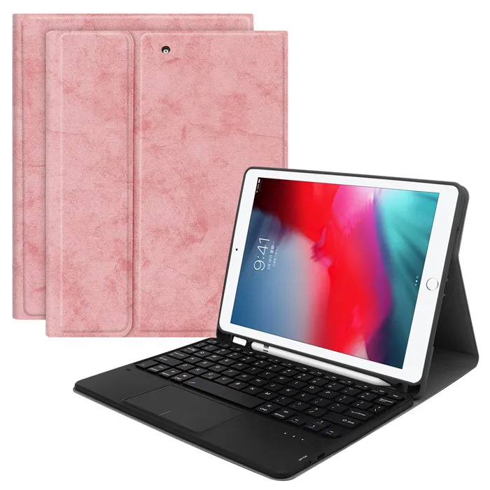 7908T-pink touchpad Keyboard Stand Case for iPad mini 4 7.9 For iPad mini 5 7.9 inch Cover With Pencil holder funda touchpad Keyboard - Цвет: 7908T-pink