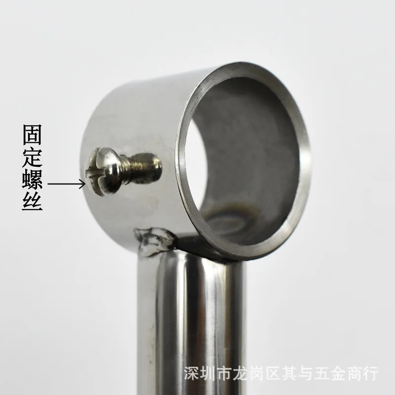 Manufacturers Direct Selling Thick Stainless Steel Bracket Balcony Fixed Clothing Rod Hanging through Flange Base Clothes Rack A