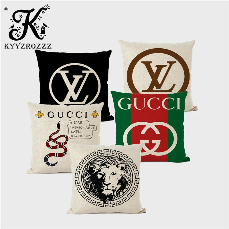 

High Quality Decorative Cushion Cover Home Decoration Luxury Linen Text Printing Car Sofa Chair Pillowcase Almofada45*45CM