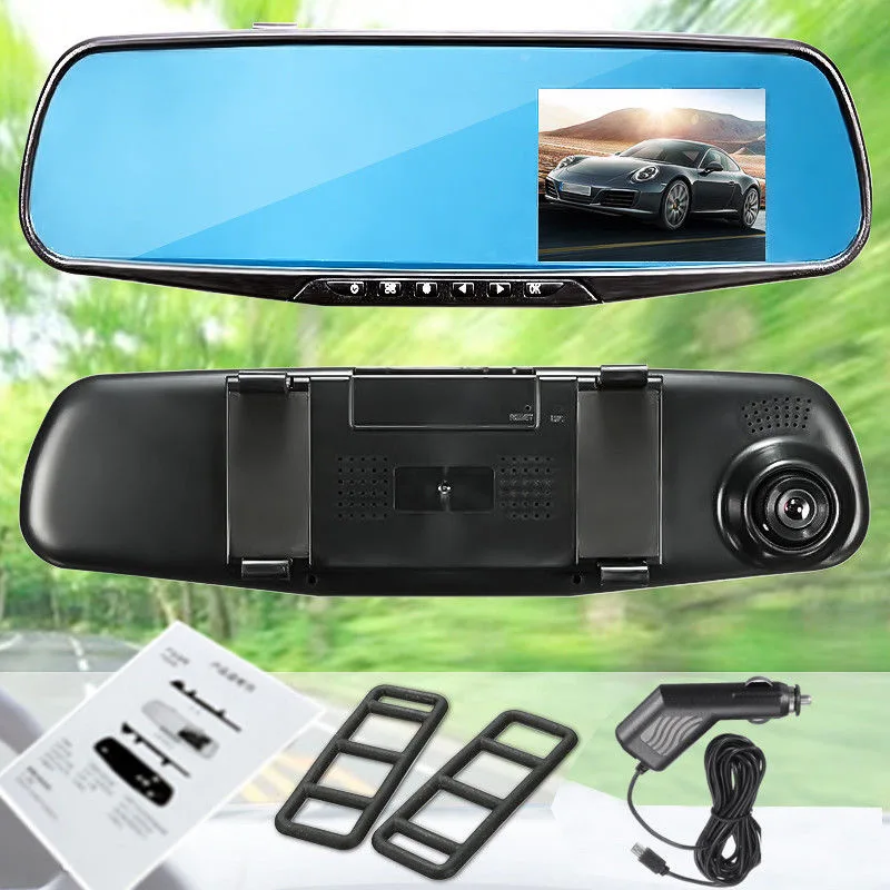 Автомобильный видеорегистратор зеркало заднего вида Full HD 1080P с ЖК дисплеем 2,8 дюйма и микрофоном|Зеркала и крышки| | АлиЭкспресс