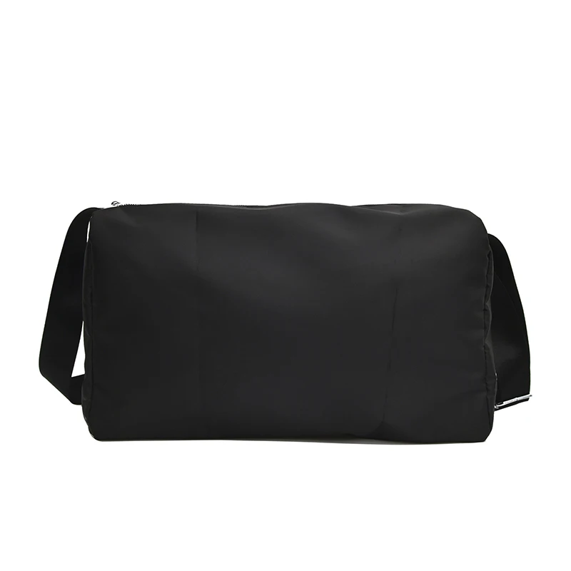 Black Travel bag Одноцветная дорожная сумка для женщин и мужчин, многофункциональные дорожные сумки для путешествий, органайзер, упаковочные кубики, Большая вместительная сумка через плечо - Цвет: Black Travel bag