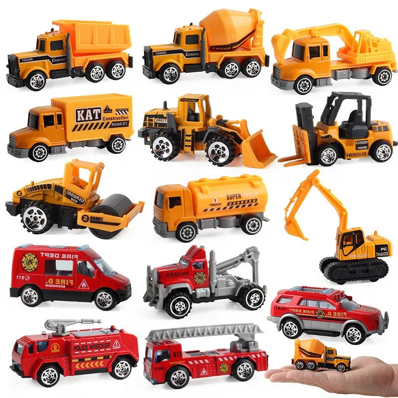 

1:64 Mini Simulation Sliding Alloy Engineering Children's Toy Vehicle Variety Set Model Toy Activity Giveaway Toys For Boys