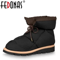 FEDONAS Brand New 2021 Ins Fashion Women Ankle Boots Winter Warm Female Snow Boots Platforms Casual Short Shoes Woman Boots 1