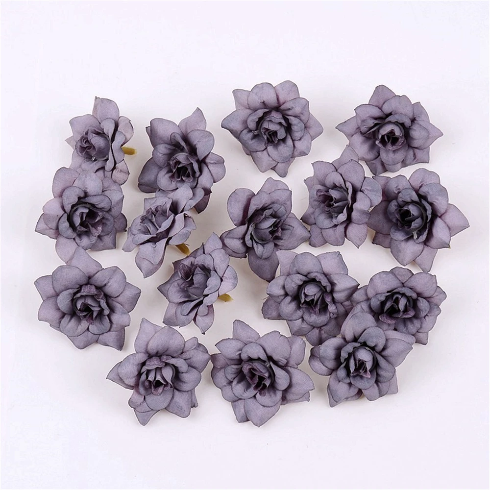 10/20/30Pcs Artificial Flowers Silk Rose Head For Home Decor Wedding Wall Decorations DIY Christmas Garland Scrapbooking Craft