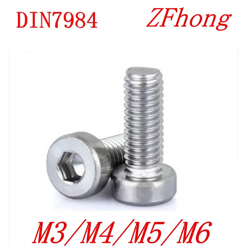 10/50/100pcs Metric Thread M3 304 Stainless Steel Hex Socket Head Screw Bolt Nut 