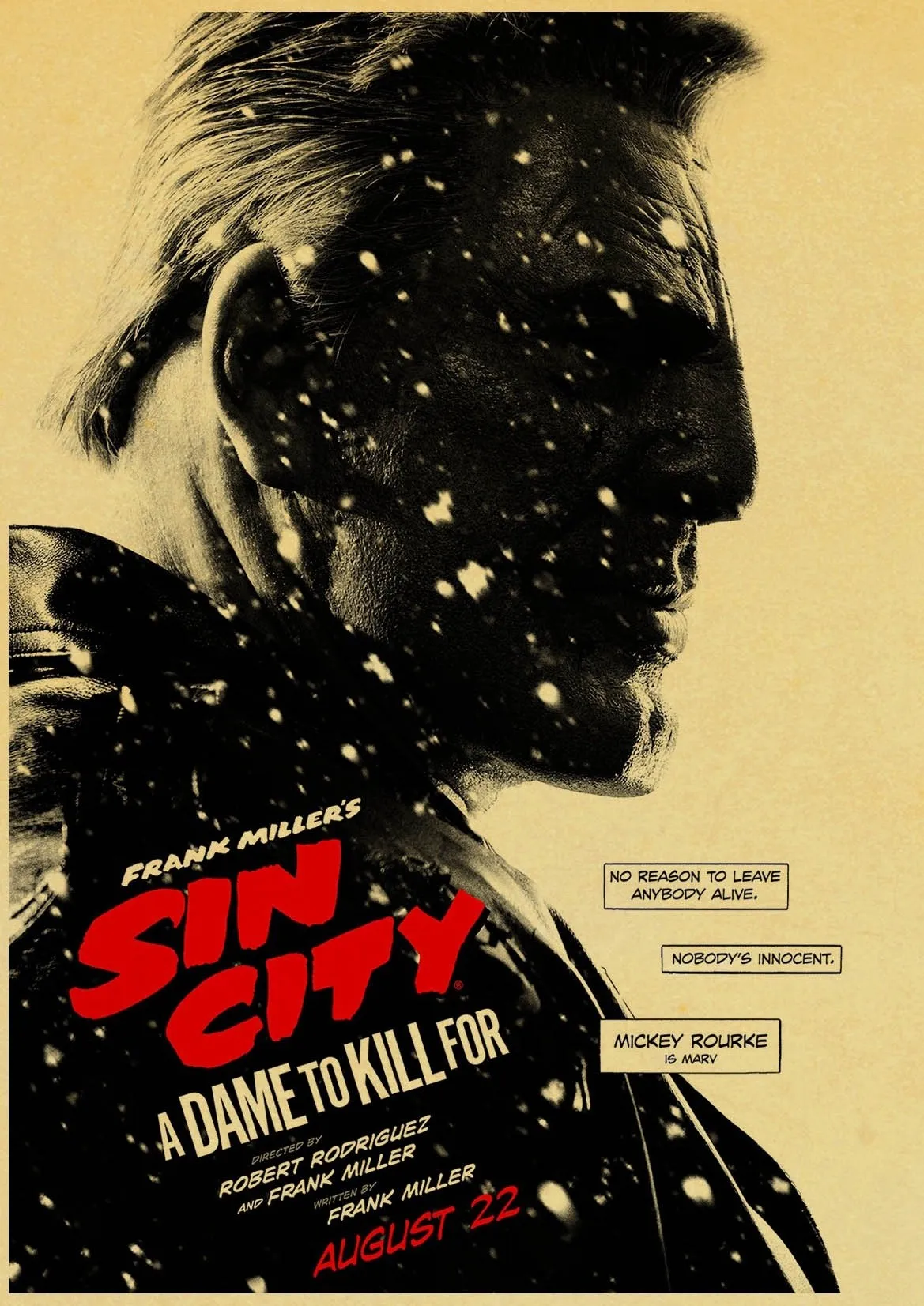 Sin City крафт-плакат, плакат в стиле ретро винтажный постер настенное украшение для домашнее барное кафе персонализированное украшение комнаты - Цвет: Серый