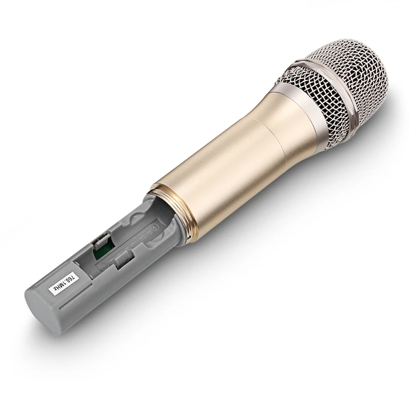 AAAE Top-MU-6S беспроводной ручной микрофон Двухканальный UHF Система фиксированных частот Bluetooth динамический картридж Echo Effect EU