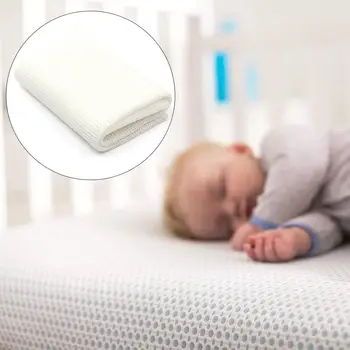 

Solid Color Baby Sandwich Mattress Breathable Mesh Children's Bed Cover Baby Organic Cotton Sheets 130*70cm
