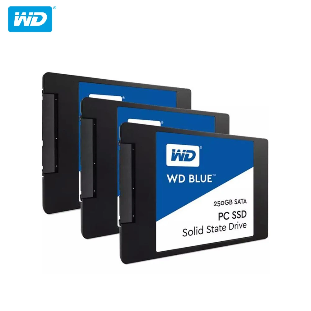 100% Оригинальный Western Digital Blue SSD 250 ГБ 500 SATA 3 2 5 дюймов Внутренний твердотельный