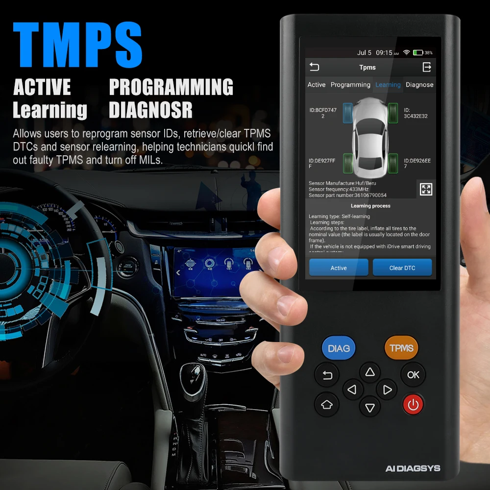 Запуск AIDIAGSYS полная система диагностический сканер с 8 функциями сброса TPMS