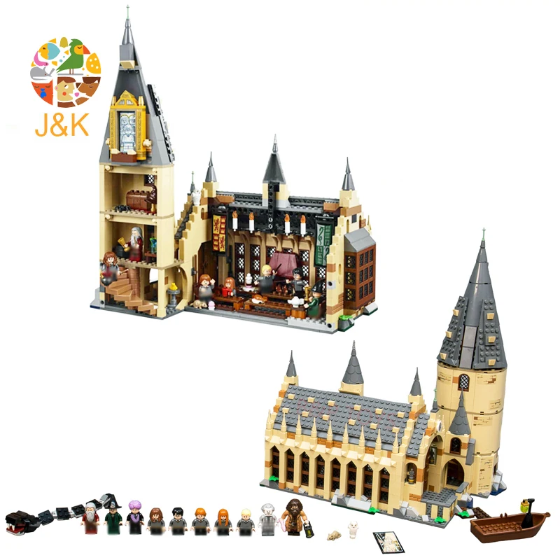 75954 936pcs Harri series Great Hall Model Building Block Toy For Children Christmas gifts 11007