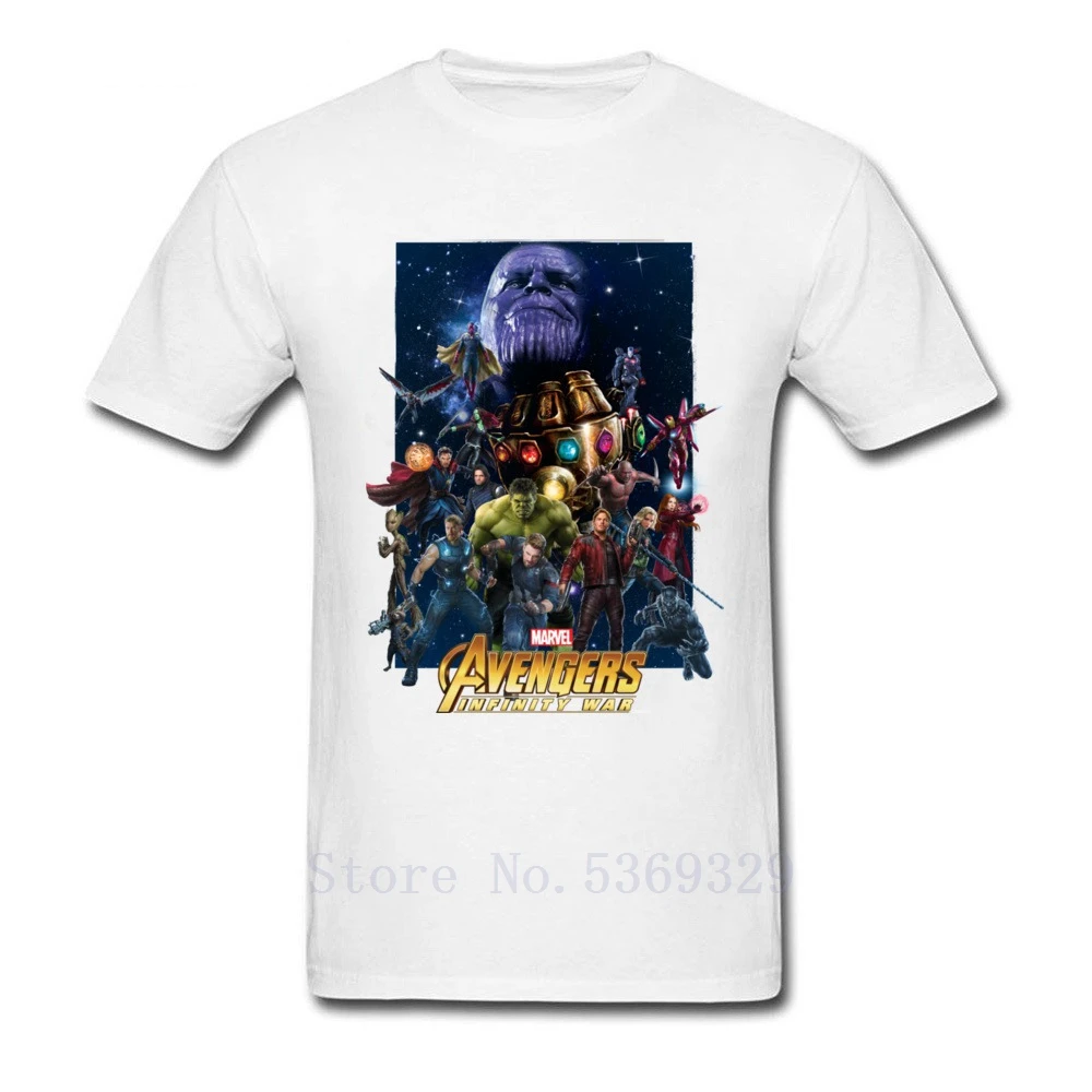 

Marvel Avengers T Shirt Infinity Men's Print Tees Group Shot Cool TShirts American Movie Shield Tee Shirts Super Man Iron Man