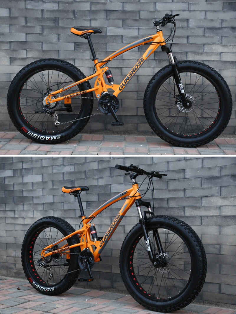 4,0 fat bike, горный велосипед, двойной дисковый тормоз, пляжный велосипед, снежный велосипед, светильник, Высокоуглеродистая сталь, 24/26 дюймов, горный велосипед