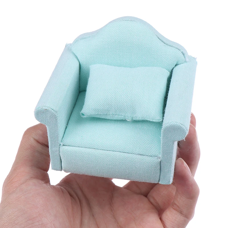 1/12 Dollhouse Miniature Green Color Sofa Set Living Room Furniture For Children Kids Gift Simulation Pretend Play Toy | Игрушки и хобби