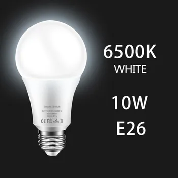 

E26 E27 10W Smart WiFi Bulb For Google Alexa App Control Dimmable White Light Lamp Downlight Bulb For Alexa Automation Modules