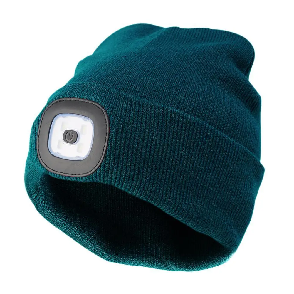 LED Light Hat USB Rechargeable Flashlight Cap LED Beanies Knit Hat Warm Flashlight Hat Hunting,Camping,Jogging,Fishing Cycling 