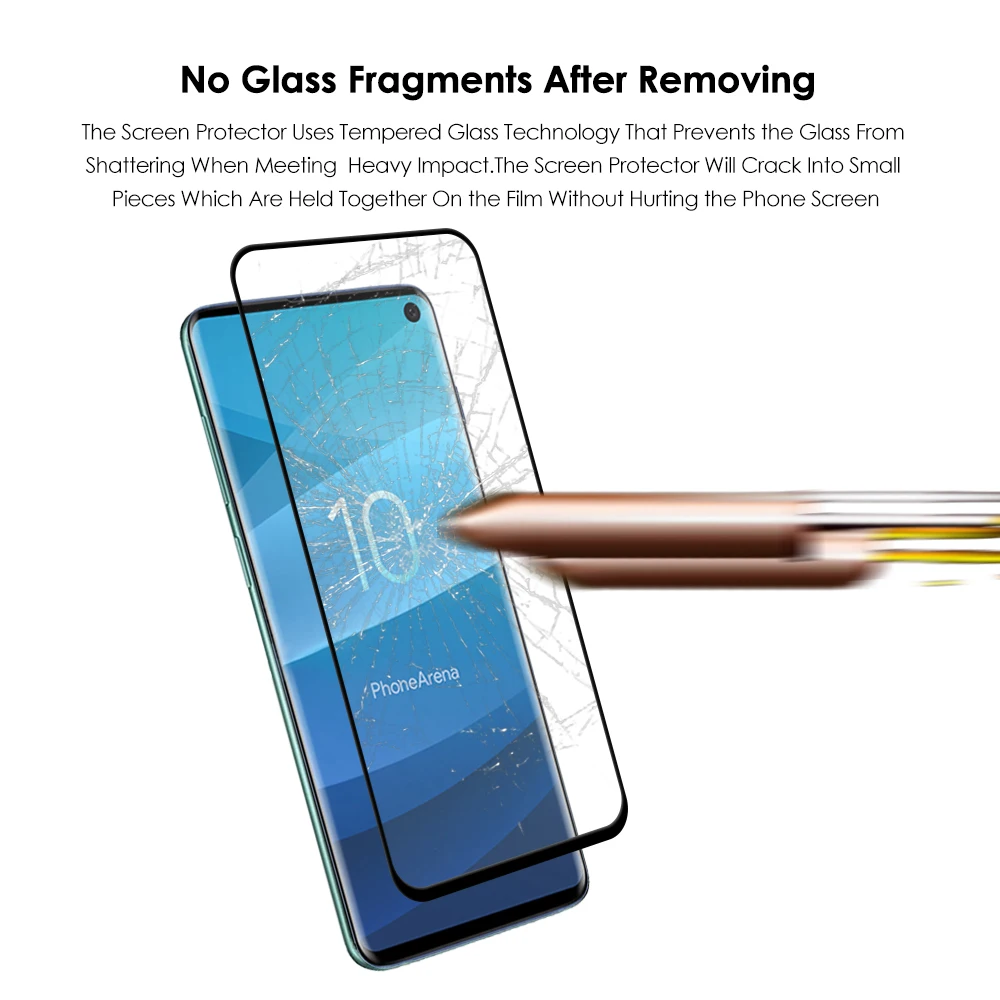 Qosea 5 шт смартфон закаленное стекло для samsung Galaxy S10 протектор экрана 9H 4D полная пленка для samsung S10+ S10e защитная