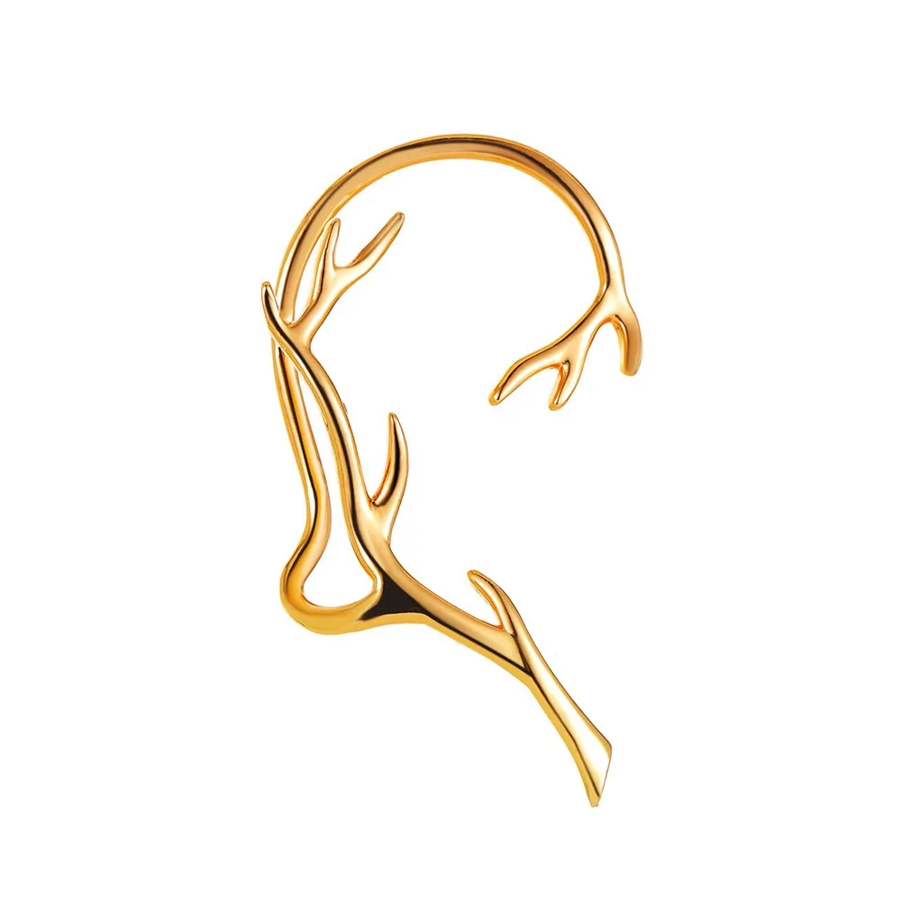 

1Pcs Punk No Piercing Branch Clip Earring For Women New Vintage Geometric Metal Cartilage Ear Hanging Trend Party Jewelry