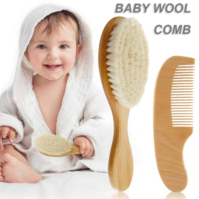 Cepillo de madera para bebé, cepillo de pelo de madera para bebé, peine de  lana Natural para bebé recién nacido, cepillo para el pelo para bebé recién  nacido, eficiencia maximizada