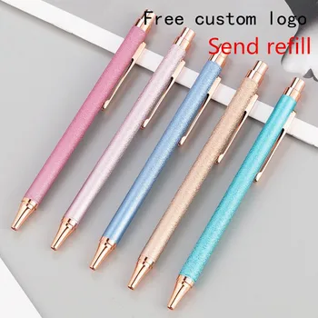 

Free Laser Customized Multicolor Push Ballpoint Pen Advertising Creative Stationery Office Supplies Customized LOGO