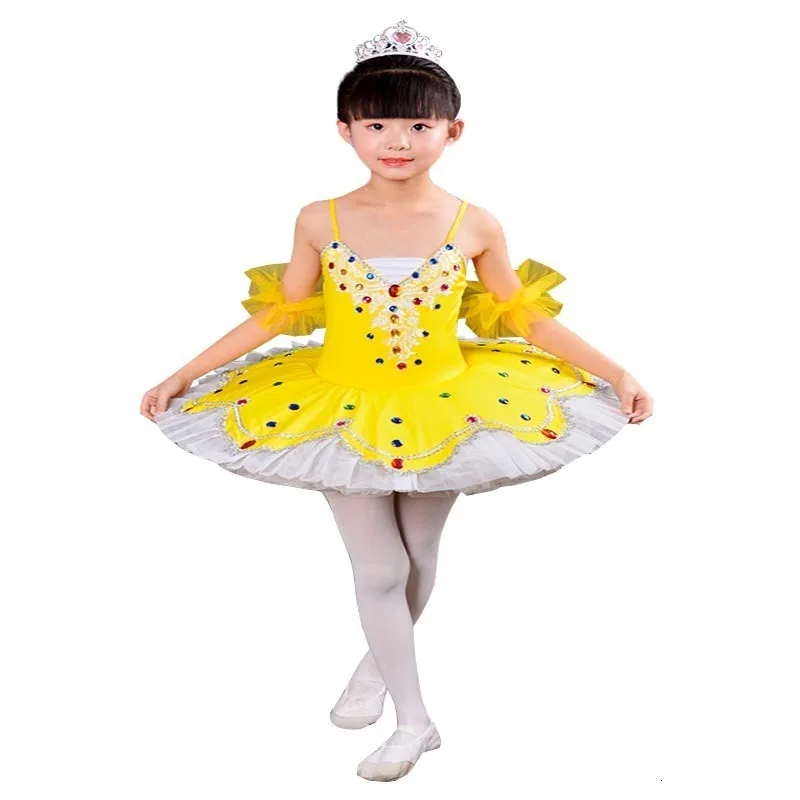 SONGYUEXIA женская детская балетная юбка Лебединое озеро профессиональное балетное платье-пачка для балета костюм для девочек 4 цвета