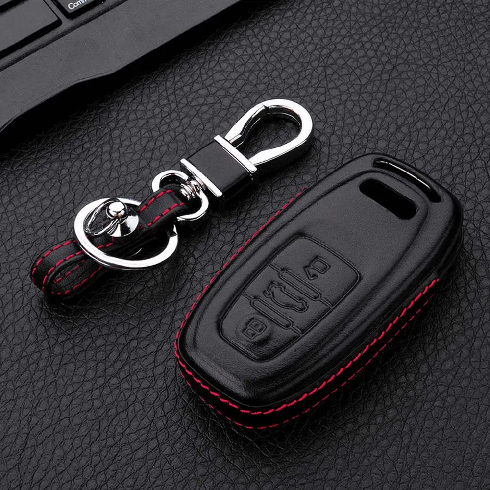 3 кнопочный ключ автомобиля чехол Капа для Audi A1 S1 A3 A4 A5 A6 A4L A6L B6 B7 B8 светодиодная подсветка для автомобиля Q3 Q5 Q7 R8 S6 4F RS3 SQ5 RS4 C5 C6 2005-2013
