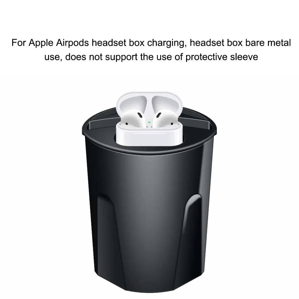 QI Беспроводной Зарядное устройство подставка для IPhone AirPods Apple Watch, Зарядное устройство стакана воды для наручных часов Apple Watch Series 4/3/2/1 IPhone X 8 XS