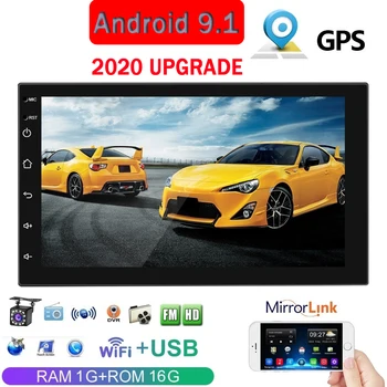 

2020 New Upgrade Android 9.1 7" Bluetooth Double 2Din Autoradio Mit GPS FM MP5 Player Car Audio Stereo Radio USB with WIFI