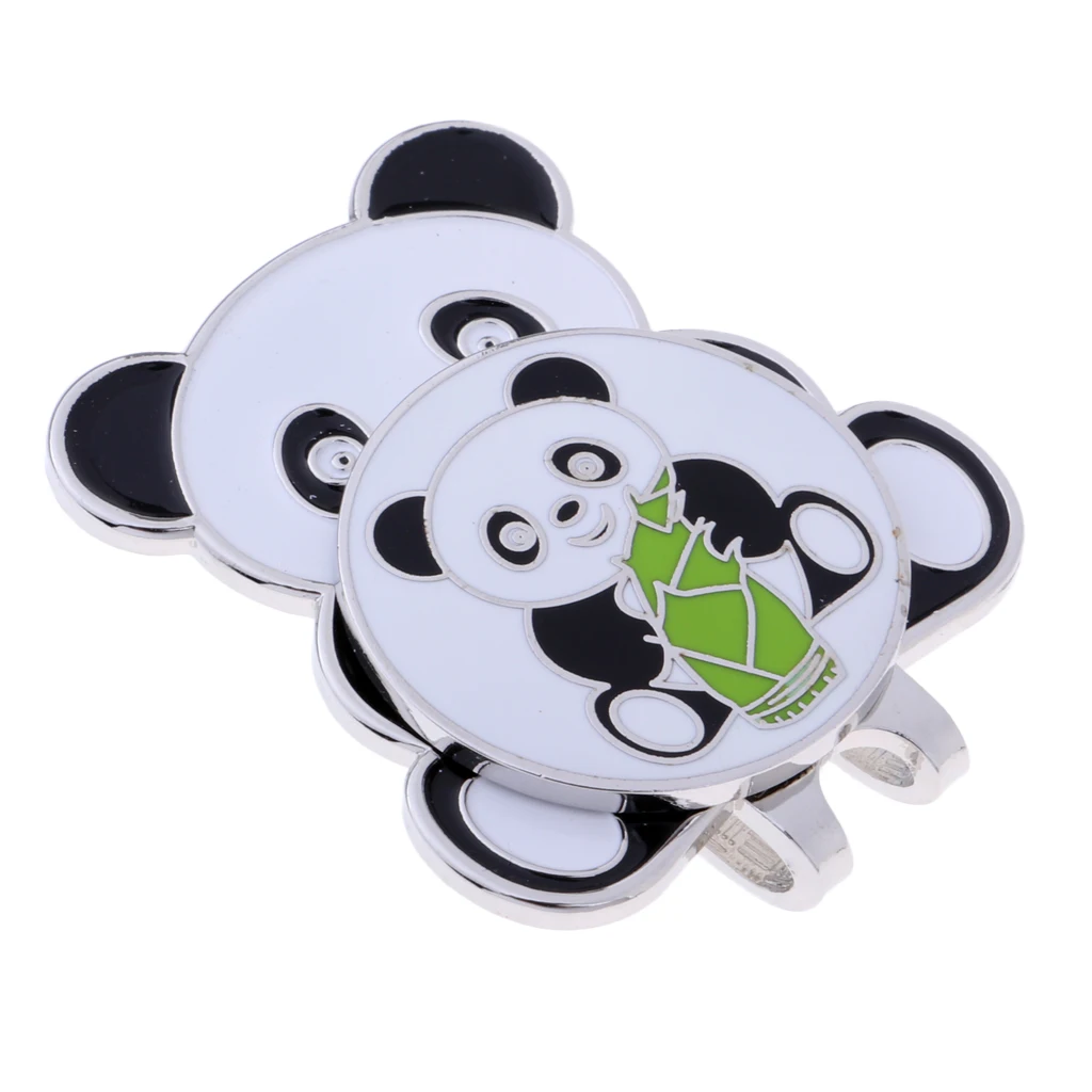 Cute Alloy Golf Panda Hat Cap Clip with Magnetic Detachable Ball Marker Club Giveaways Prize Keepsake Golf Accessories